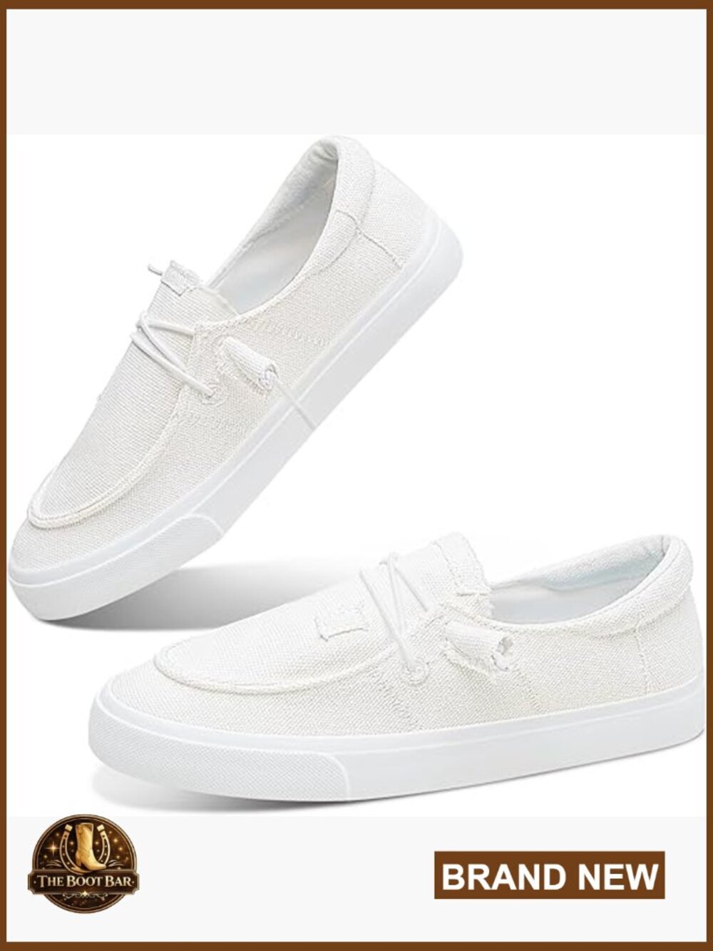 Lightweight Canvas Loafers Slip-On Sneakers with Arch Support